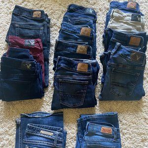 American Eagle Jeans Size 4 (plus a pair of express Size 4 & a pair of LEVIS 3)